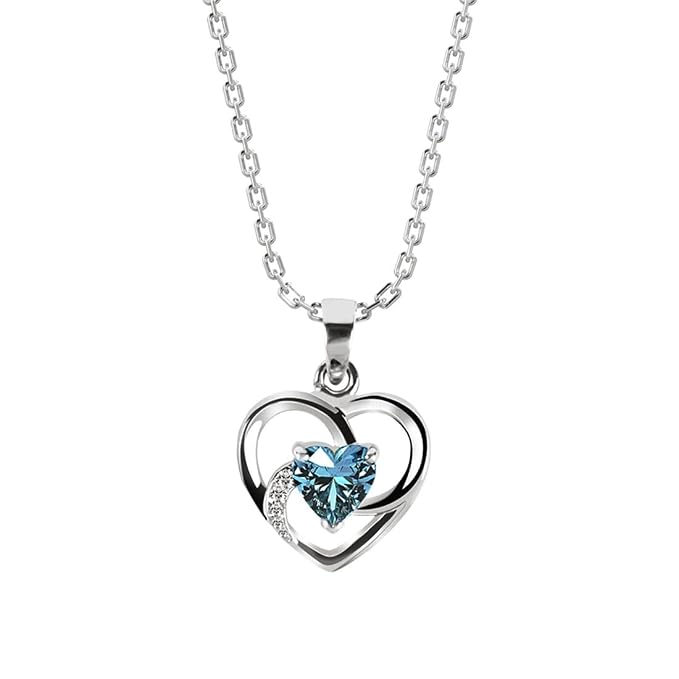 Clara 925 Silver Olesya Heart Pendant