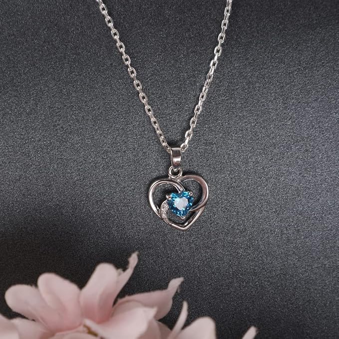 Clara 925 Silver Olesya Heart Pendant - Image 2