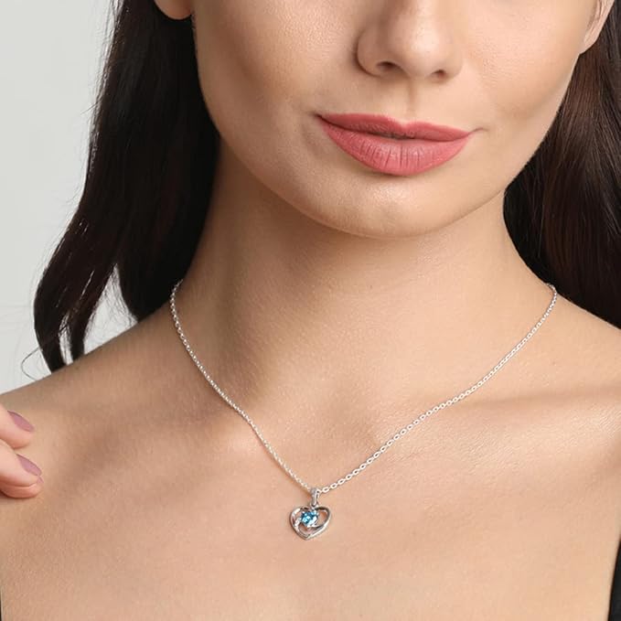 Clara 925 Silver Olesya Heart Pendant - Image 4